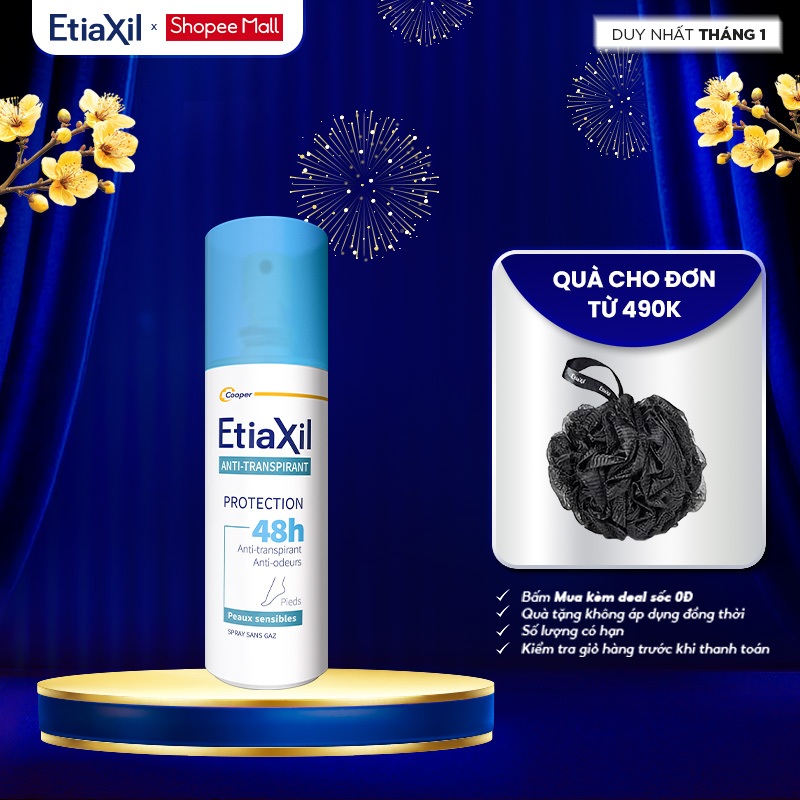 Xịt Khử Mùi Chân Etiaxil Bảo Vệ Kép 100ml