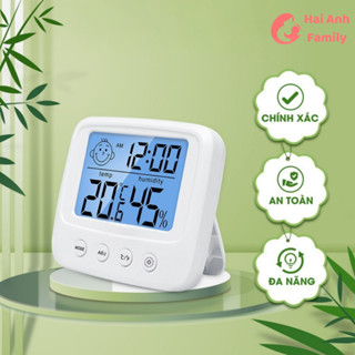 Nhiệt ẩm kế điện tử đo nhiệt độ và độ ẩm phòng ngủ cho bé + tặng 2 pin AAA