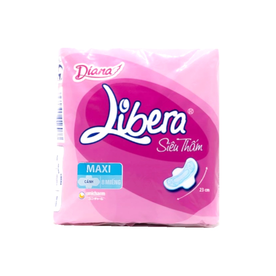 Băng Vệ Sinh Diana Siêu Thấm Libera Có Cánh (Lốc/6bịch/8miếng) +