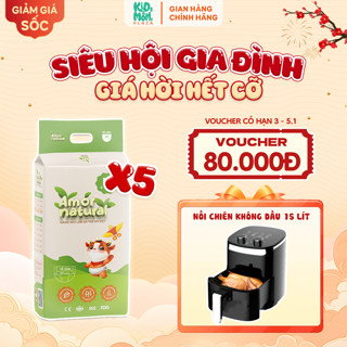   5A   TẶNG NỒI CHIÊN KHÔNG DẦU 15 LÍT  COMBO 5 BỊCH tã bỉm Amor Natural Việt mỏng mát thấm tốt size NB tới 4XL 