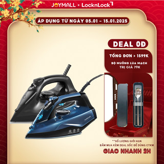  Bàn ủi hơi nước LocknLock ENI362BLU ENI334BLK Hàng chính hãng tự làm sạch chống nhỏ giọt-JoyMall 
