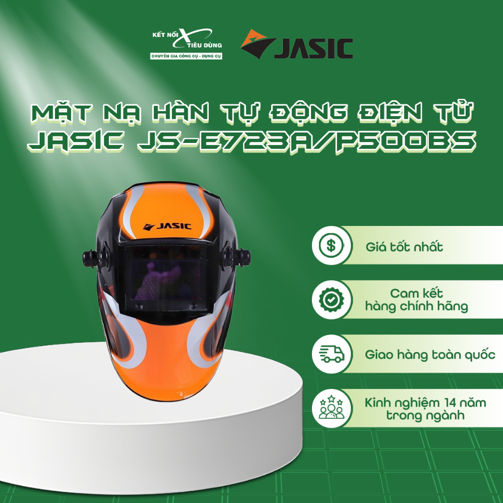 Mặt nạ hàn tự động điện tử Jasic JS-E723A/P500BS Kết Nối Tiêu Dùng