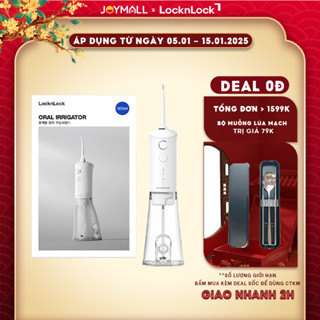  Máy Tăm Nước LocknLock ENR164WHT 300ml Hàng Chính Hãng 3 Chế Độ Chống Nước IPX7 - JoyMall 