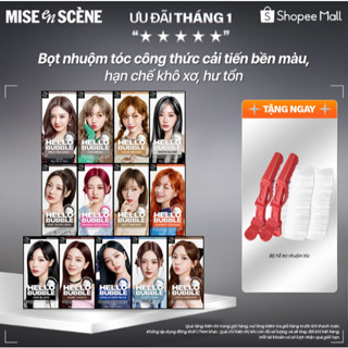   Phiên bản mới  Nhuộm tóc mise en scène Hello Bubble 100g công thức cải tiến dạng bọt bền lâu tan tông màu xu hướng 