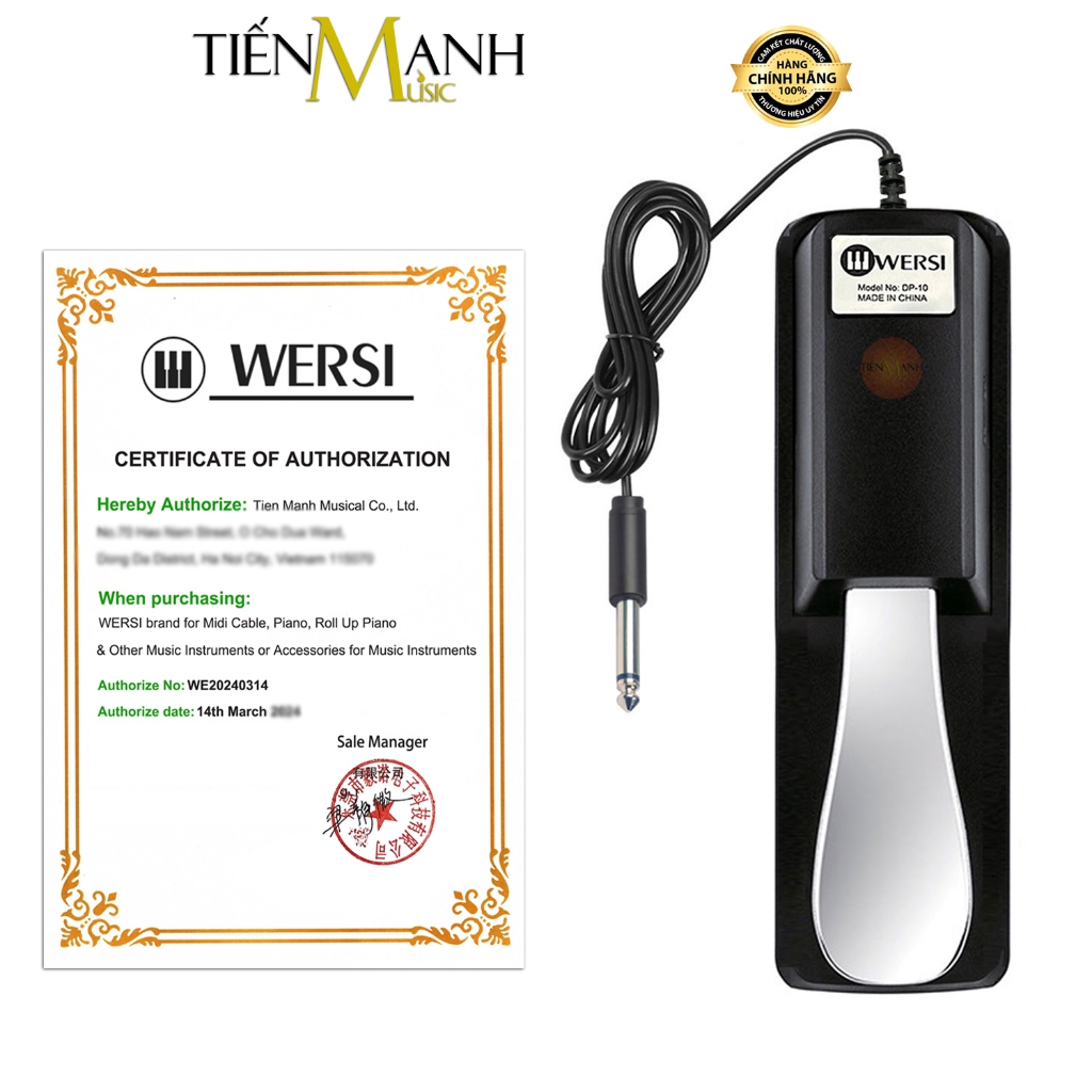 [Chính Hãng] Pedal Mỏ Vịt Sustain Wersi DP10 Cho Đàn Organ, Piano, Trống Điện Tử - Bàn Đạp Tạo Tiếng