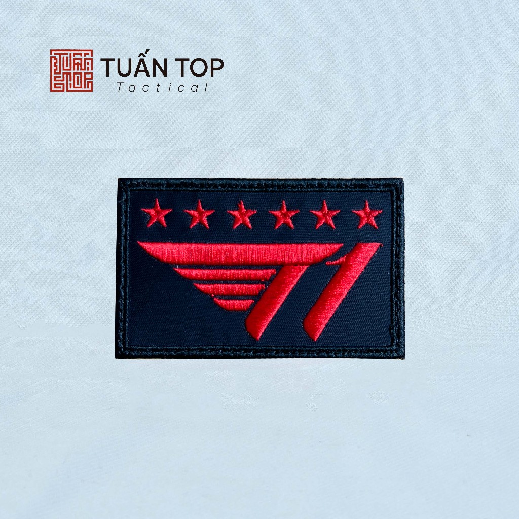 PATCH THÊU LOGO T1 6 SAO - PATCH DÁN VELCRO - TUẤN TOP SHOP