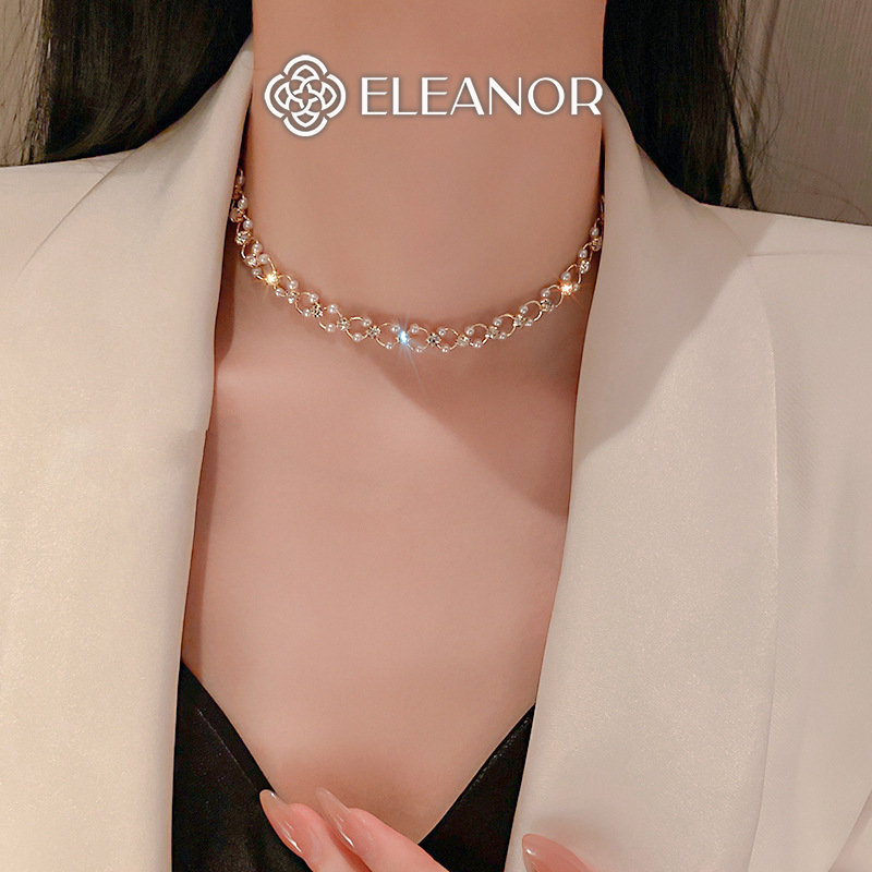 Dây chuyền nữ Eleanor Accessories choker đính đá phụ kiện trang sức vòng cổ 11150