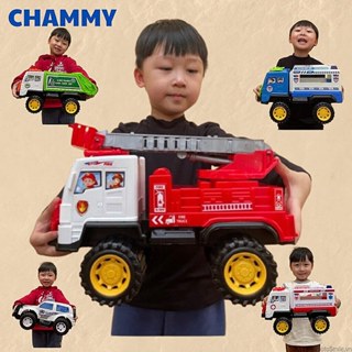  Xe ben máy xúc cứu thương cứu hỏa cần cẩu bồn cảnh sát police đồ chơi cho bé trai xe ô tô chở cát size to 