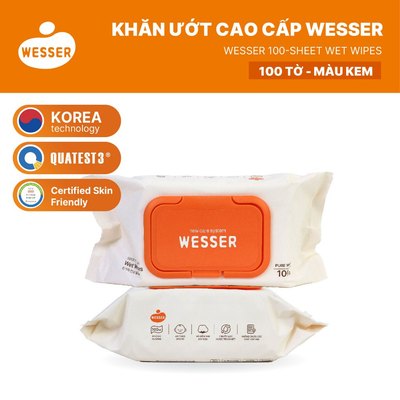 ( Mới ) Khăn ướt Wesser cao cấp 100 tờ