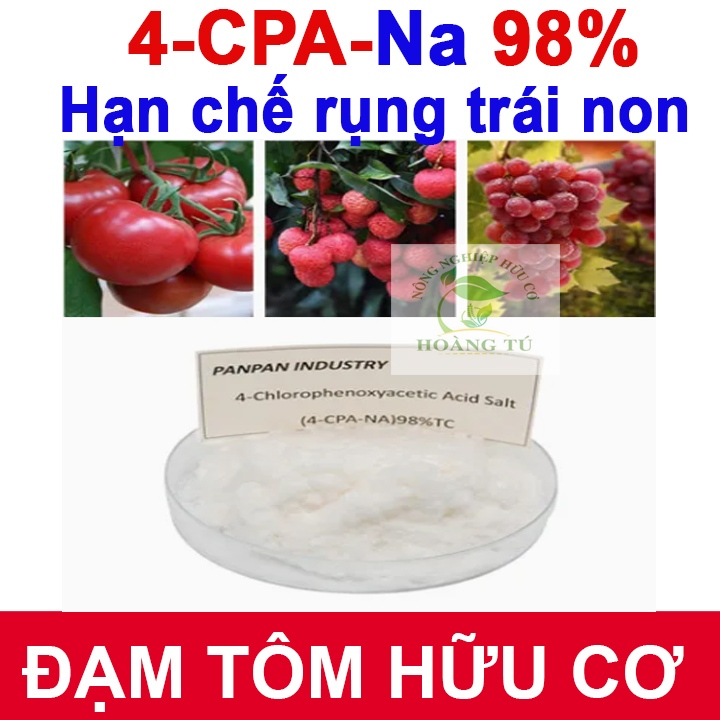 Chất Điều Hòa Sinh Trưởng 4CPA-Na 98% | Tăng Đậu Trái, Hạn Rụng Non - gói 50 gam