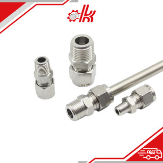 Siết hạt bắp ren ngoài inox - Nối thẳng siết hạt bắp inox IHBC