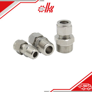 Siết hạt bắp ren ngoài inox - Nối thẳng siết hạt bắp inox IHBC