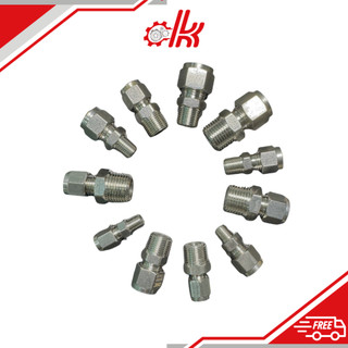 Siết hạt bắp ren ngoài inox - Nối thẳng siết hạt bắp inox IHBC