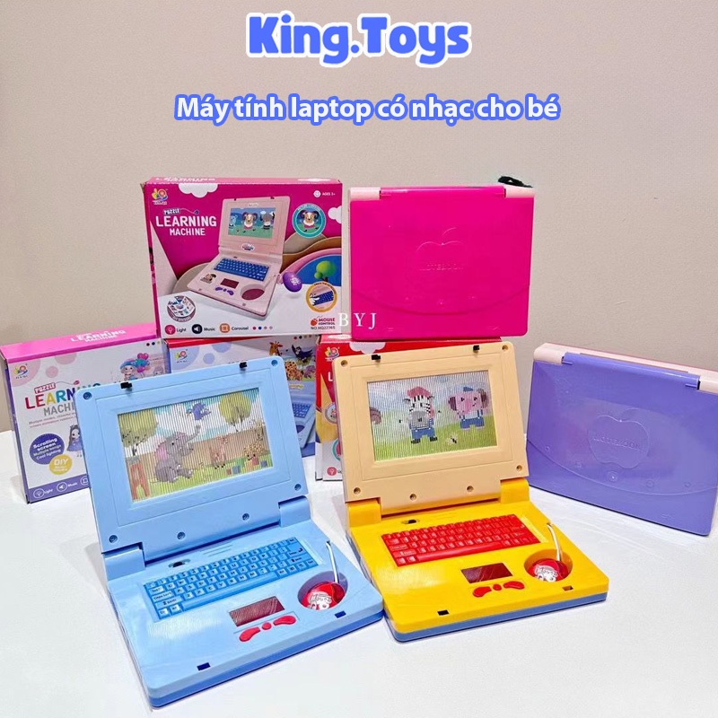 Đồ Chơi Máy Tính Laptop, Có Nhạc Đèn Led Màn Hình Động Kèm Chuột Vui Chơi Thoải Thích, Nhựa An Toàn Cho Bé