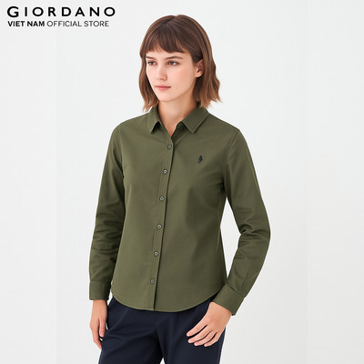 GIORDANO Áo Sơ Mi Nữ Dài Tay Classics Shirt 05344038