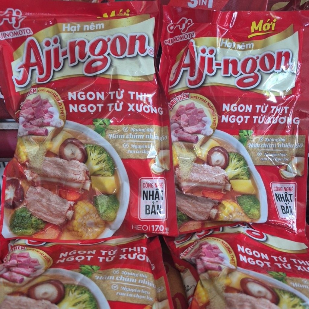 Hạt nêm Aji-ngon 170g ngon từ thịt ngọt từ xương