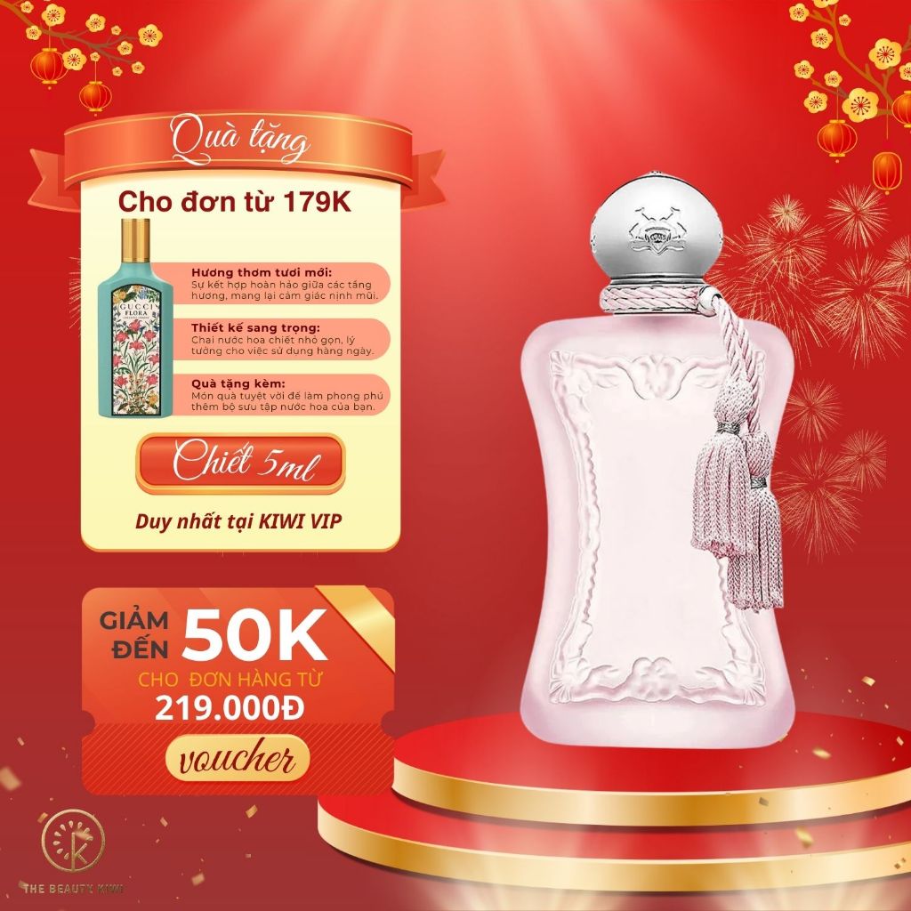Nước hoa nữ chính hãng - Parfums De Marly Delina La Rosée chiết 10ml - Dịu dàng - The Beauty Kiwi