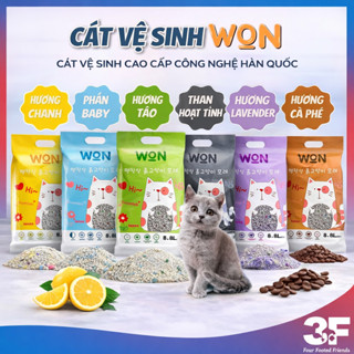  🐱 Cát Vệ Sinh Cho Mèo WON Bentonite Khử Mùi Hạt Silica | Vón Cục Nhanh – Ít Bụi | 3FStor 