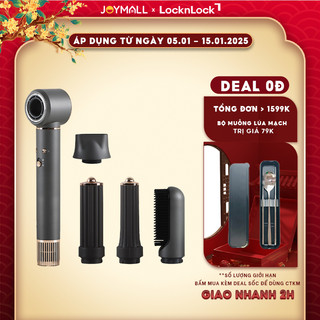  Máy sấy tóc ion âm LocknLock ENA426GRY ENA526GRY Hàng chính hãng lược chải uốn tạo kiểu- JoyMall 