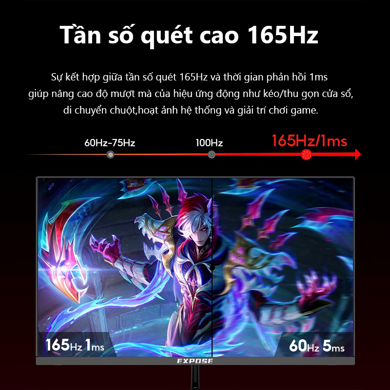 Màn hìn EXPOSE EX-100H 24inch 100hz màn hình máy tính công nghệ IPS Cân bằng giữa làm việc và giải trí | BigBuy360 - bigbuy360.vn