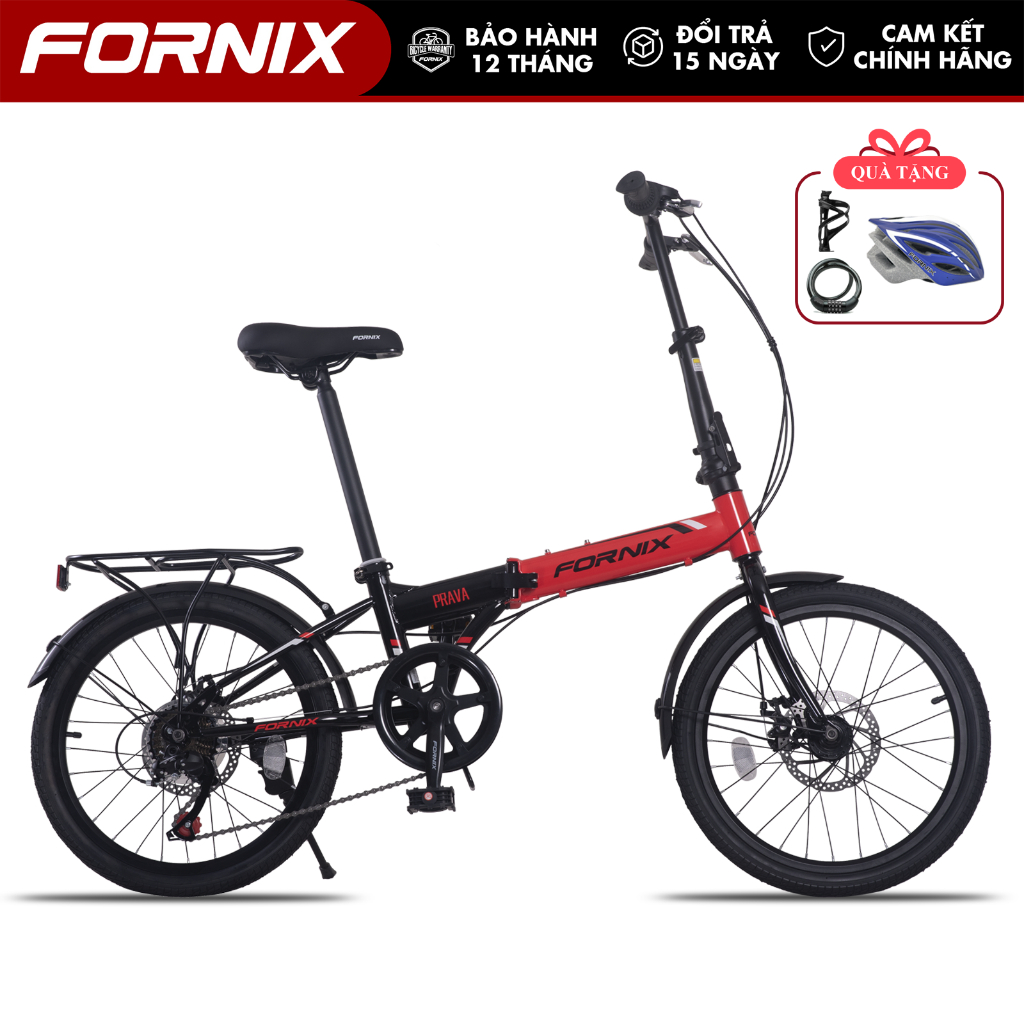 Xe Đạp Gấp Gọn FORNIX Prava Khung Thép Vòng Bánh 20 Inch Bộ Truyền Động 7 Tốc Độ 1 Đĩa 7 Líp