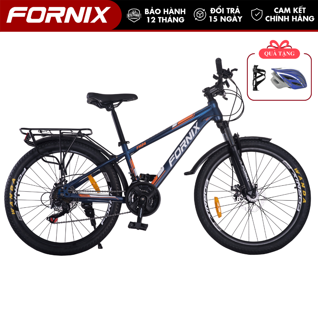 Xe Đạp Địa Hình FORNIX FM24 Khung Thép Vòng Bánh 24 Inch Bộ Truyền Động 21 Tốc Độ 3 Đĩa 7 Líp