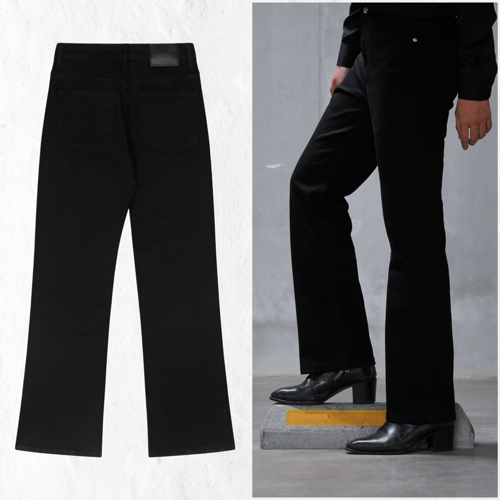 BOOTCUT DENIM IN BLACK - Quần Jeans Nam Form Bootcut Loe Nhẹ Co Dãn | BigBuy360 - bigbuy360.vn
