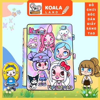 ( Mới) Ngôi nhà 4 cô bé đáng yêu Melody, Kuromi, Cinamoroll, Kitty Đồ chơi giấy búp bê cho bé