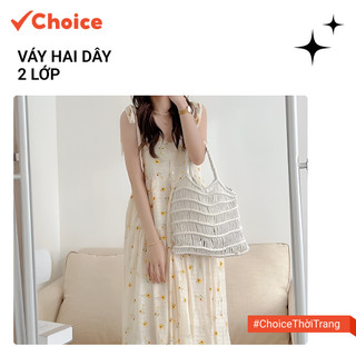 [Choice] Váy hai dây NH48 2 lớp - họa tiết hoa nhí