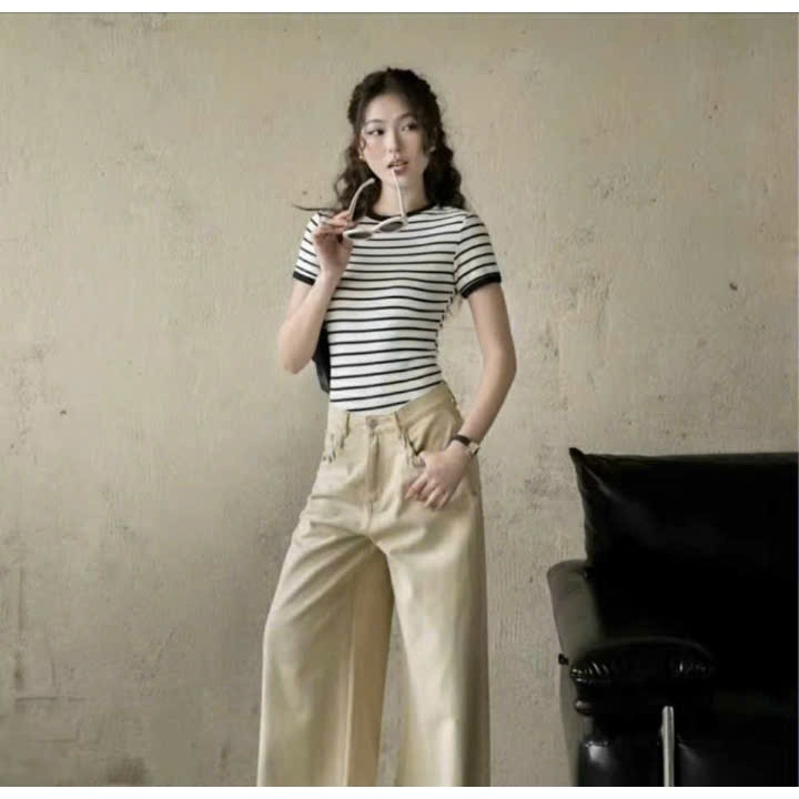 Áo thun DÁNG ÔM KẺ SỌC phong cách Hàn Quốc CAMASTORE  M333 | BigBuy360 - bigbuy360.vn