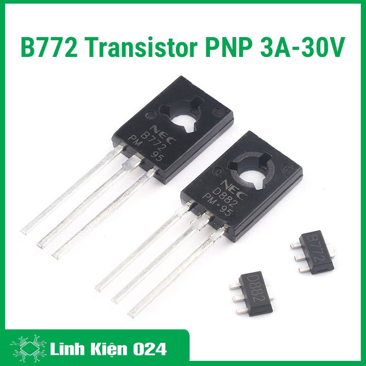 Linh kiện Transistor PNP B772 3A-30V