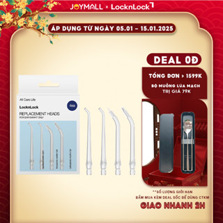  Bộ 4 đầu tăm nước thay thế LocknLock ENR154WHT_RB Hàng chính hãng dùng cho máy tăm nước ENR154WHT - JoyMall 