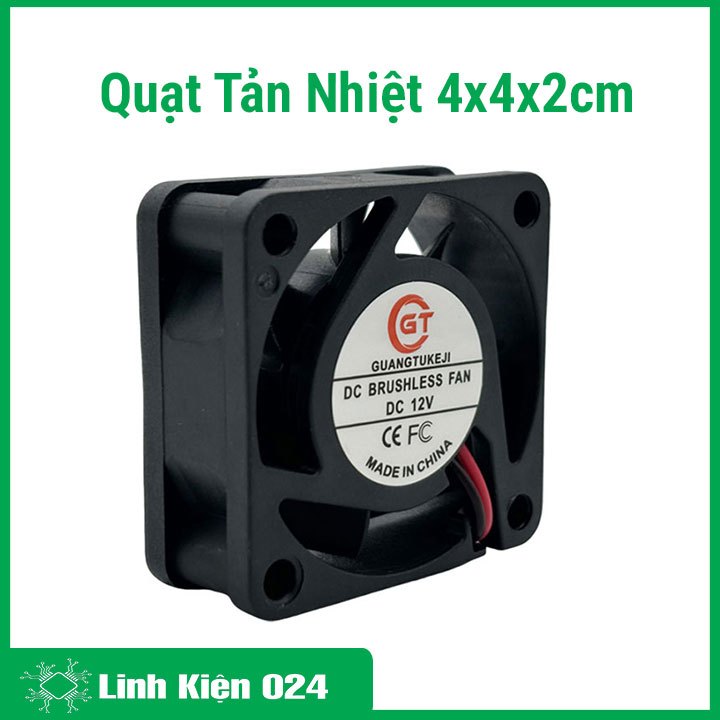 QUẠT TẢN NHIỆT 4x4x2cm 12VDC