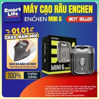 Máy cạo râu Enchen Mini 6 lưỡi dao kép mỏng chống nước IPX7- Bảo hành chỉnh hãng 6 tháng 