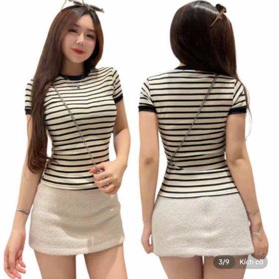 Áo thun DÁNG ÔM KẺ SỌC phong cách Hàn Quốc CAMASTORE  M333 | BigBuy360 - bigbuy360.vn