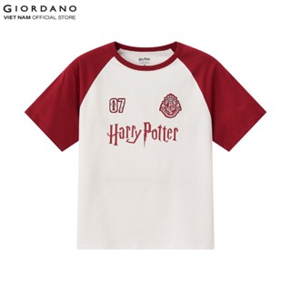   GIORDANO X HARRY POTTER   Áo Thun Nữ Ngắn Tay Cổ Tròn In Hình 5395287-80 