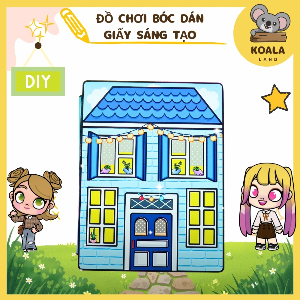 Ngôi nhà của bé Blue House Decoration in CandyHome Paper.