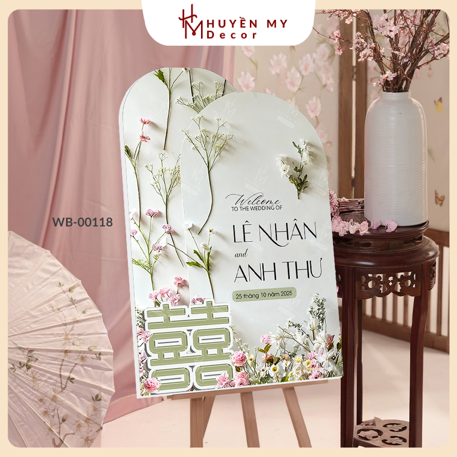 Bảng Chào Trang Trí Tiệc Cưới, Lễ Thành Hôn, Đám Hỏi, Phụ Kiện Sảnh Tiệc, In Tên Theo Yêu Cầu - Huyề
