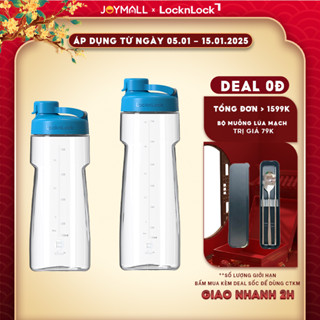  Bình nước nhựa thể thao LocknLock 550ml ABF723BLU 730ml ABF724BLU Hàng chính hãng nắp bật-JoyMall 