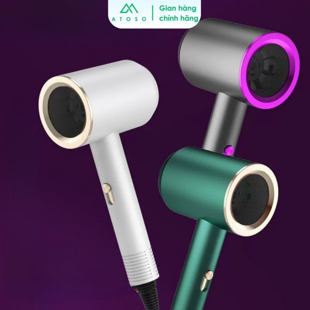 Máy Sấy Tóc 2 Chiều Nóng Lạnh 2300W Công Suất Lớn - Sấy Tóc Ion Âm Ánh Sáng Xanh, 3 Chế Độ