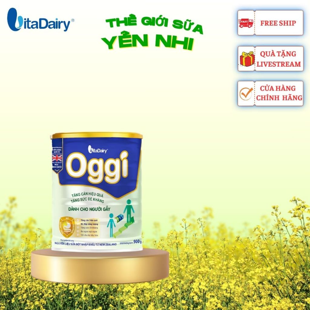 Sữa bột OGGI 900g cho người gầy - VitaDairy