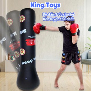  Bộ đấm bốc hơi Boxing  tại nhà tặng kèm bơm cho bé cột đấm bốc bằng hơi đồ chơi boxing theo nhạc cho bé 