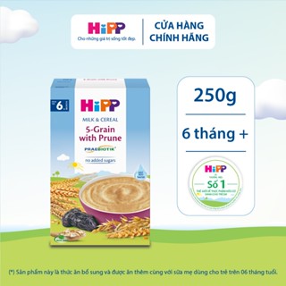 Bột ăn dặm dinh dưỡng Sữa, Ngũ cốc hoa quả tổng hợp - Mận Tây HiPP Organic 250g