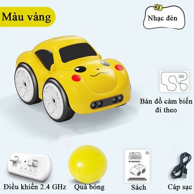 Xe ô tô điều khiển từ xa KAVY đa chức năng cảm biến ngoại vật, di chuyển 360 độ đi theo đường nét vẽ