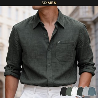  Áo Sơ Mi Nam Dài Tay Charter - Vải SMART LINEN Form Thoải Mái Thấm Hút Cực Tốt Không Xù - SIXMEN 