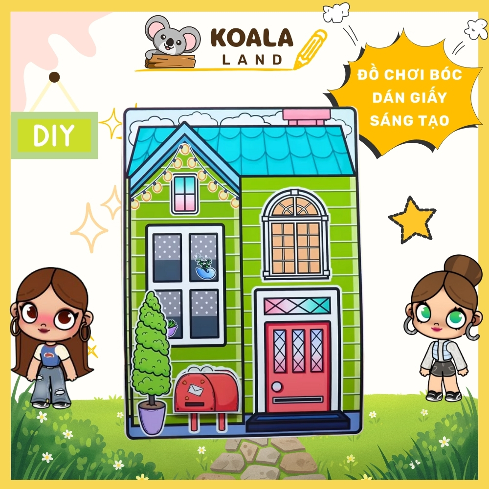 Ngôi nhà của bé Green House In Quiet Book