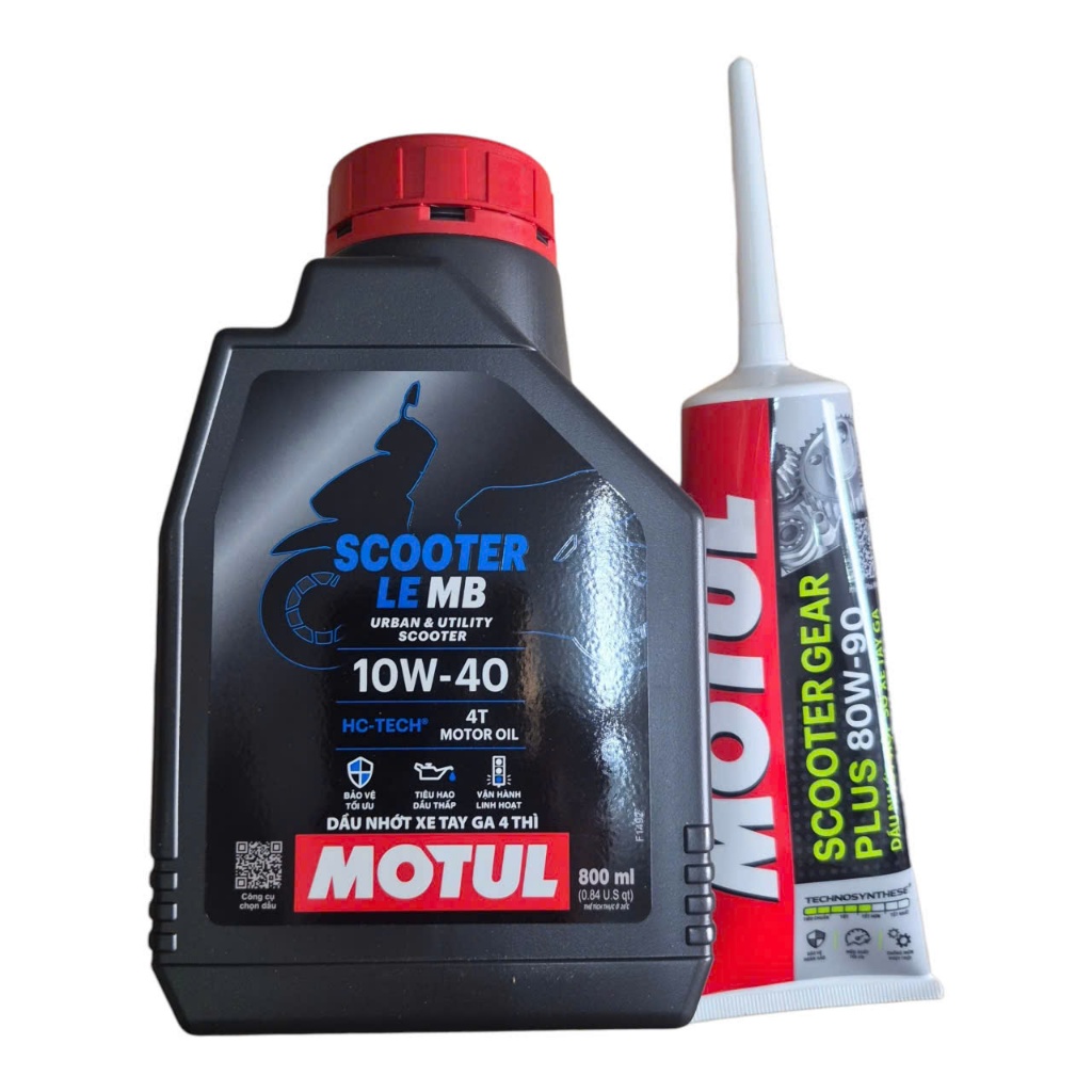 COMBO NHỚT TAY GA MOTUL SCOOTER LE 10W40 800ml + NHỚT LÁP MOTUL