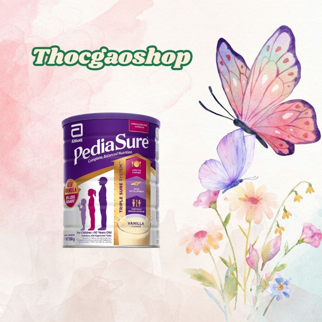 (Thóc Gạo Shop 89) (Hàng nhập khẩu) (Date T6.2026) Sữa Pediasure Úc 850g bổ sung dinh dưỡng phục hồi sữa khỏe vị Vani