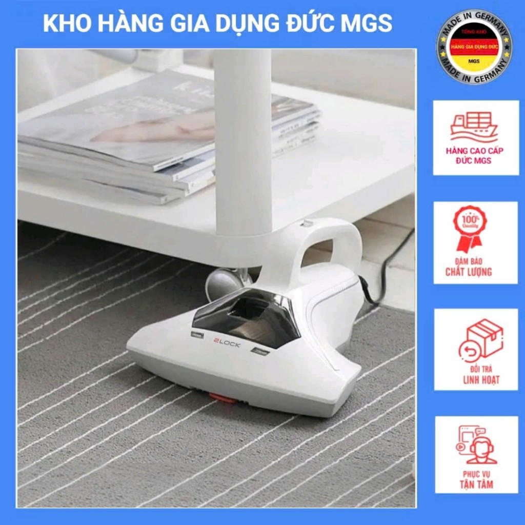 Máy hút bụi đệm 2Lock 300W bộ lọc HEPA, tia UV diệt khuẩn, ngằn ngừa nấm mốc - Hàn