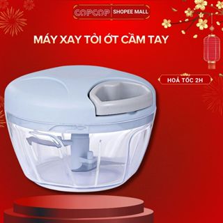  Máy xay tỏi ớt cầm tay mini COPCOP cối xay tỏi ớt mẫu dây rút dụng củ say tỏi ớt dung tích 500ml 
